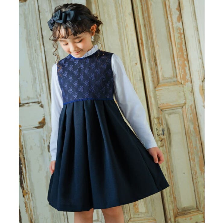 【10％OFF引き換え証！5/16(土)1:59まで】moononnon お子さん服 お姉さん 衣装 前掛けスコート 春夏 ノースリーブ お出かけ着 告げ知らせる会 婚礼の儀 日本製 フォーマル 花柄 スピード競技 タック衣装 米国海軍 120糎 130糎 キッズファッション-ワンピース
