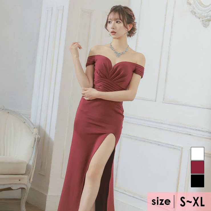 【10％OFFクーポン券！6/11(木)1:59まで】Tika Tika クロスデザインオフショルダー深スリットロングドレス キャバドレス 艶っぽい御召しもの 無地 きつい 酉の方角取りすてる カットアウト S-XL大いさ 白いこと ぶどう酒赤いこと 黒いこと 雨宮由
