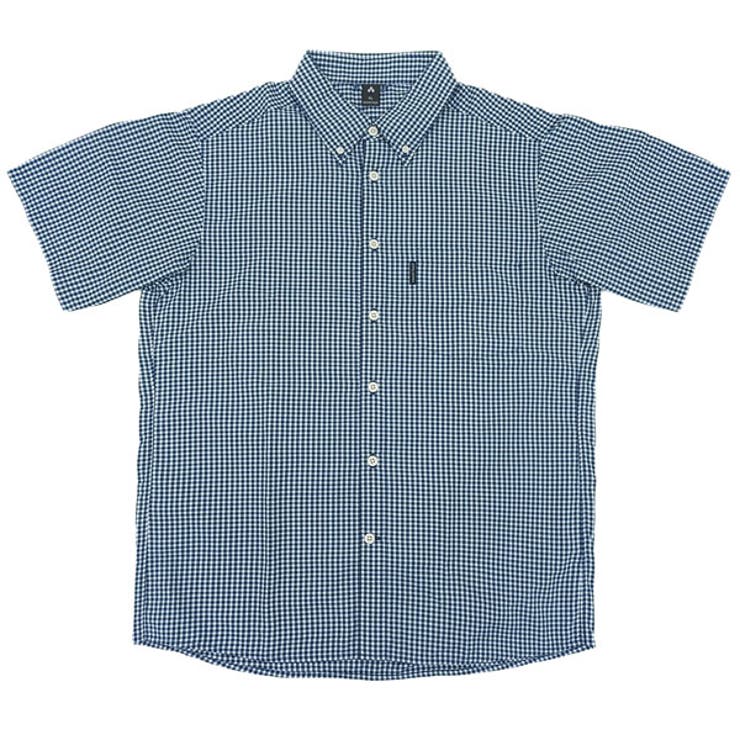 Riverall mont-bell モンベル ボタンダウンシャツ メンズ 半袖 クールビズ XL ネイビー WIC. ドライタッチ ショートスリーブシャツ RXL1114549NV mont-bell