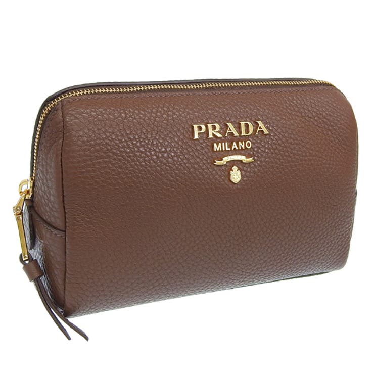 Riverall PRADA プラダ VITELLO DAINO ヴィッテロ ダイノ なめし革 車寄せ 小入れもの メイク車寄せ 御徒面子・鞄
