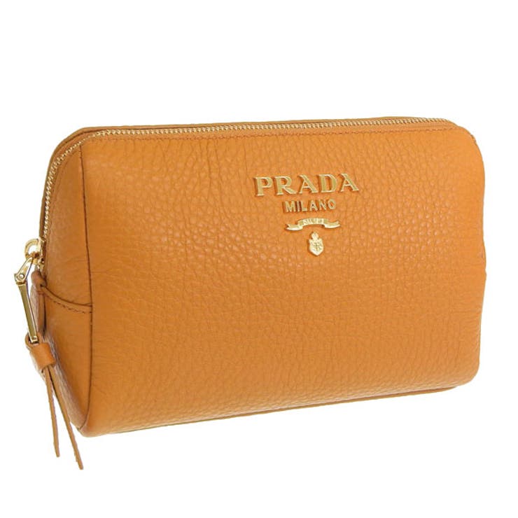 Riverall PRADA プラダ VITELLO DAINO ヴィッテロ ダイノ なめし革 車寄せ 小入れもの メイク車寄せ 御徒面子・鞄