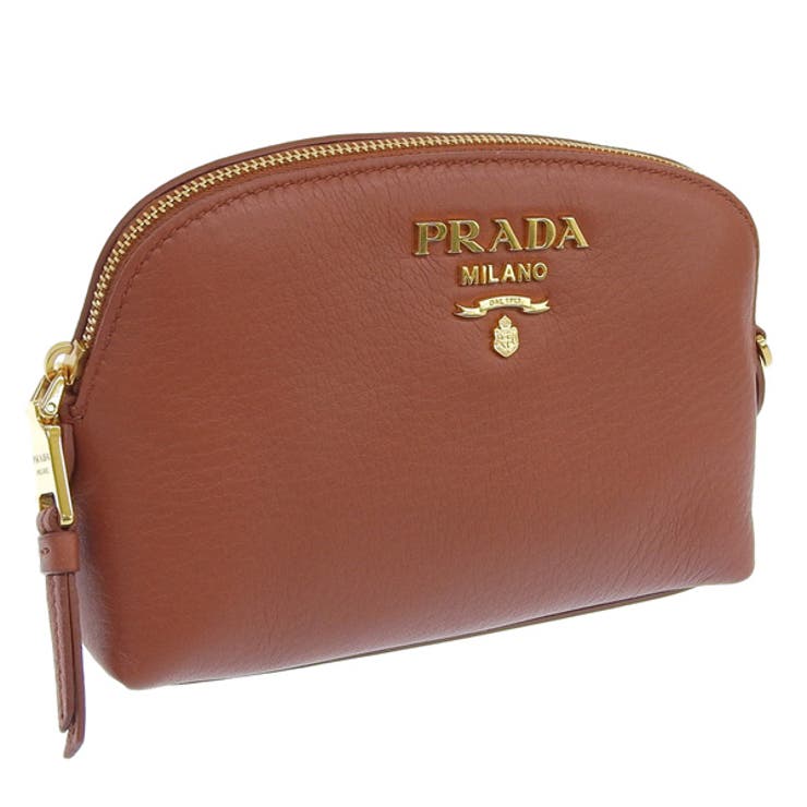 【10％OFF引き換え証！6/11(木)1:59まで】Riverall PRADA プラダ ZORR CERVO 合切袋 小入れもの メイク合切袋 なめし革 御徒面子・鞄