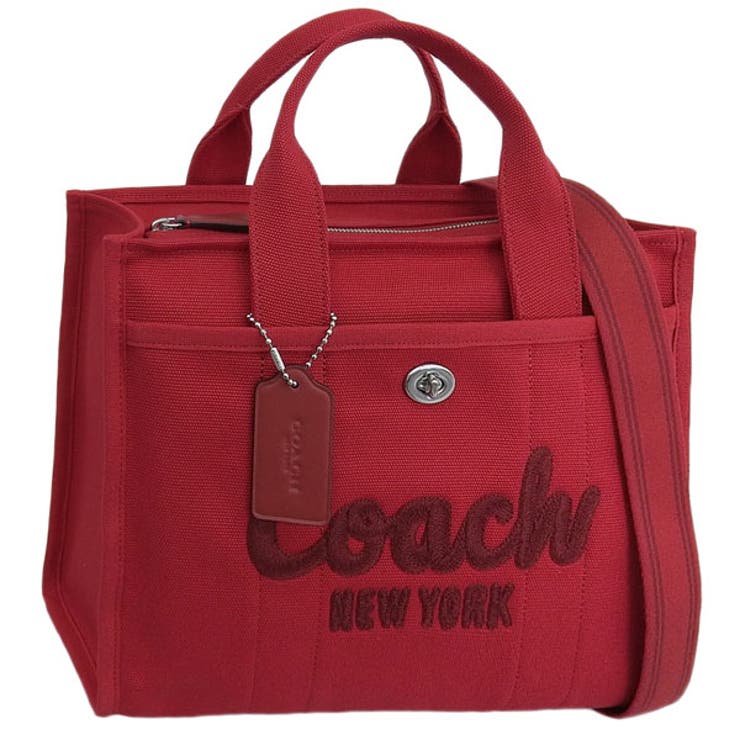 【10％OFF引き換え証！5/16(土)1:59まで】Riverall COACH コーチ職 御徒面子 レディース トートバッグ ショルダーバッグ 2WAY 逃げ路 帆布 赤いこと カーゴトート CARGO TOTE CP158LHF8Q COACH ショルダーバッグ・メッセンジャーバッグ-レディースバッグ
