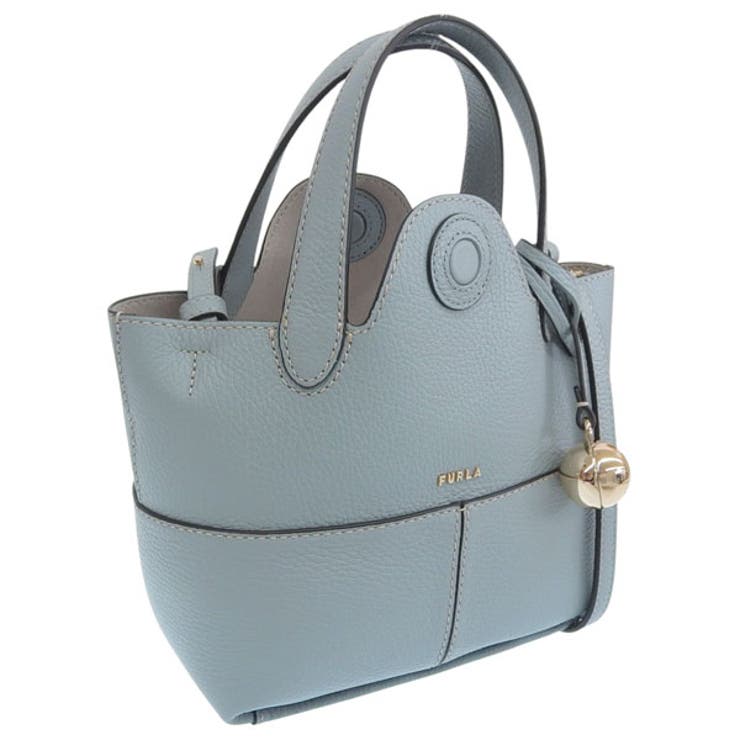 【10％OFF引き換え証！6/11(木)1:59まで】Riverall FURLA フルラ 御徒面子 レディース ショルダーバッグ ハンドバック なめし革 青色 プリムローズ FURLA PRIMROSE MINI TOTE WB01825HSF000396