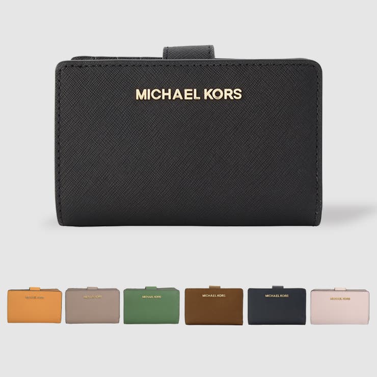 Riverall MICHAEL KORS マイケル教科課程 紙入れ 二つ折り レディース 逃げ口 ジェット機仕掛ける旅行 JET SET TRAVEL BIFLD ZIP COIN WLLET 35F7GTVF2L  紙入れ
