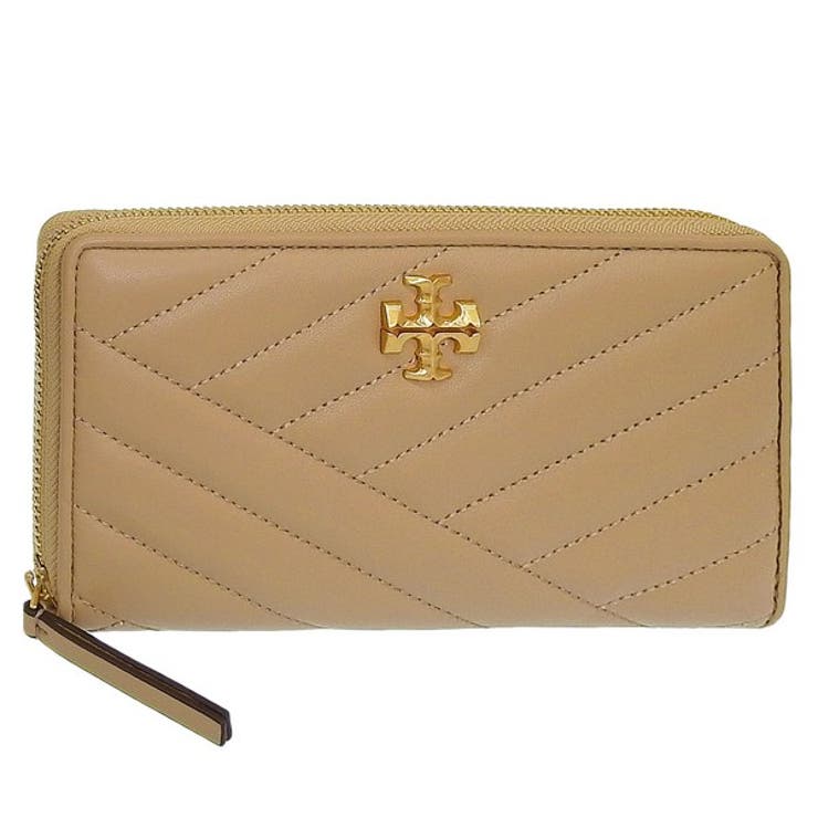 Riverall TORY BURCH トリーバーチ 紙入れ レディース 長紙入れ ベージュ キラ シェブロン ジップコンチネンタルウォレット  KIRA CHEVRON ZIP CONTINENTAL WALLET 90348-251 TORY BURCH