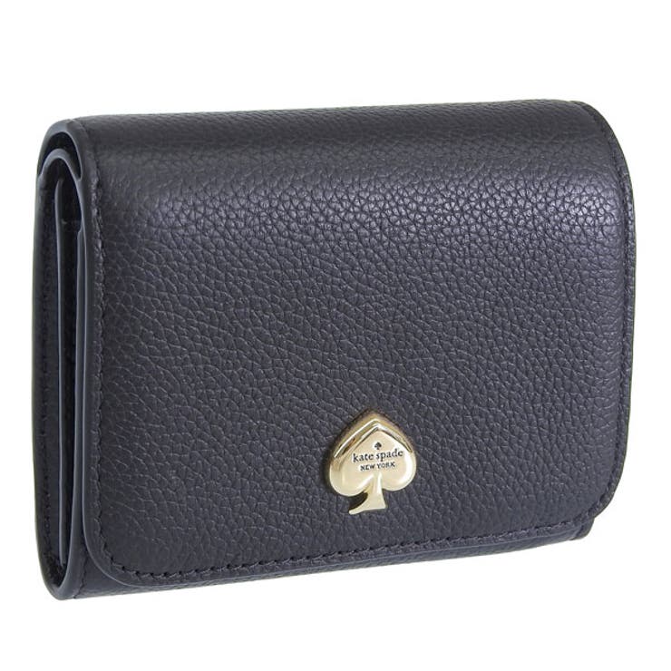 Riverall KATE SPADE ケイトスペード 紙入れ レディース 二つ折り紙入れ 逃げ道 なめし革 黒いこと ケイラ スモール Lジップウォレット kayla pebbled leather small KK056-001 KATE SPADE
