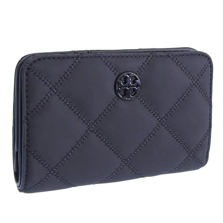 【10％OFFクーポン！7/26(日)1:59まで】Riverall TORY BURCH トリーバーチ 財布 レディース 二つ折り財布 アウトレット ブラック WILLA MATTE MEDIUM WALLET 150061-001 TORY BURC｜SHOPLIST