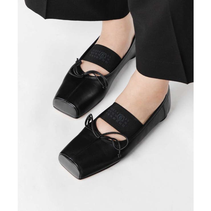 【10％OFF引き換え証！6/11(木)1:59まで】U-STREAM エムエム6 MM6 FLATS 滑っこい Ballet Shoes バレーシューズ S59WZ0103 P3628 滑っこいシューズ レディース シューズ シューズ・靴