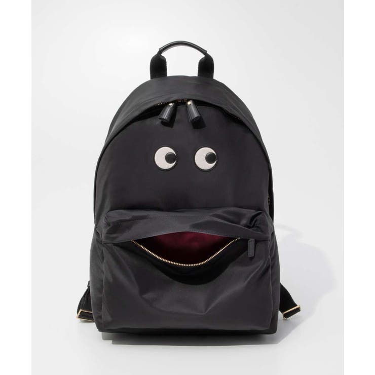 Anya Hindmarch ブラック リュック 大容量 旅行バッグ ANYA HINDMARCH（アニヤ・ハインドマーチ） バックパック マルチ