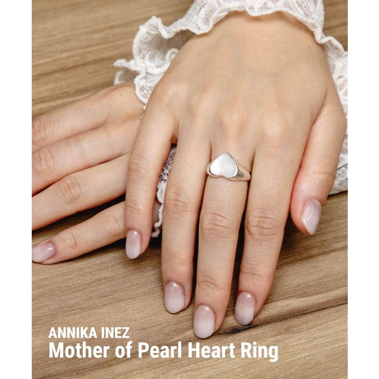 楽天市場】ANNIKA INEZ アニカイネズ リング Pearl Heart Ring R157