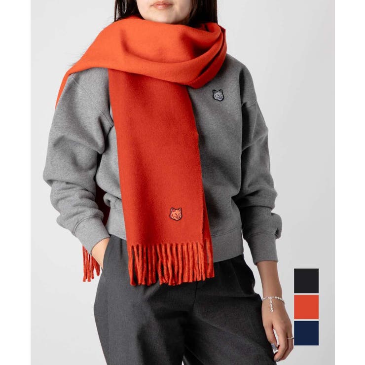 楽天市場】MAISON KITSUNE メゾンキツネ マフラー NM06201 WA0018