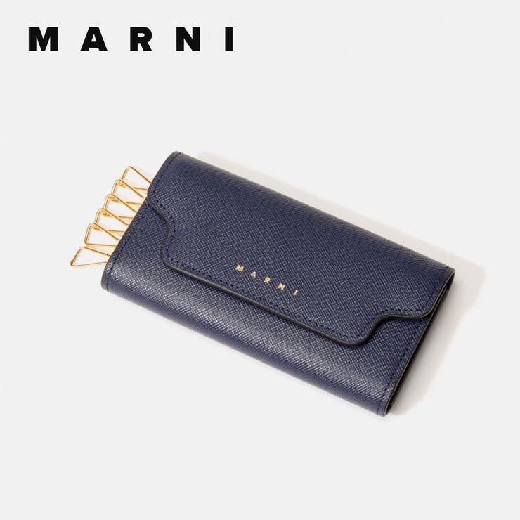 楽天市場】MARNI マルニ ロゴ刺繍 レザー6連 キーケース PCMI0017U2