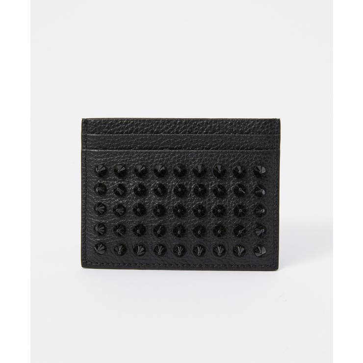 【10％OFFクーポン券！6/11(木)1:59まで】U-STREAM クリスチャンルブタン Christian Louboutin 1175211 歌留多容れもの メンズ 商行為 無地 本革 なめし革 差し上げ物 通い 通学 パウダーコンパクト 差し上げ物 名刺入れ