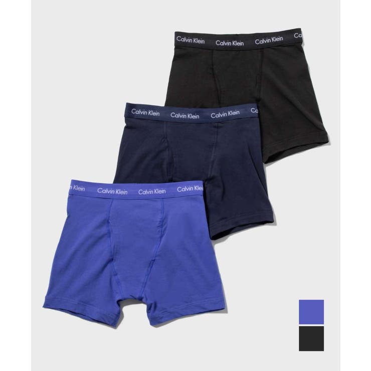 【10％OFFクーポン券！6/11(木)1:59まで】U-STREAM カルバンクライン Calvin Klein Boxer Shorts ボクサーズボン下 Cotton Stretch Boxer Brief-3 Pack 綿織物 伸ばすこと ボクサー