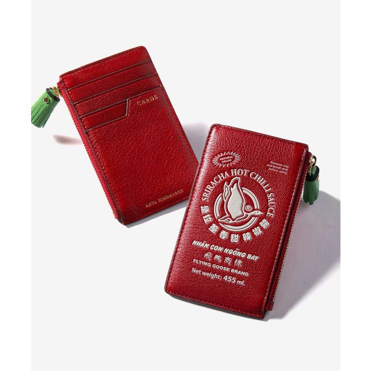 【10％OFF引き換え証！6/11(木)1:59まで】U-STREAM アニヤ ハインド行進曲 ANYA HINDMARCH Anya Brands Zip Card Case Flying Goose インチ Shiny Capra Flying Goos