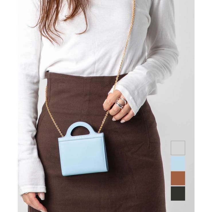 【10％OFFクーポン！7/26(日)1:59まで】U-STREAM マルニ MARNI PFMO0078U0 LV589 二つ折り財布 BILLFOLD W/CHAIN レディース ミニ財布 ビルフォールド チェーンウォレット ロゴ レザー ショルダー｜SHOPLIST