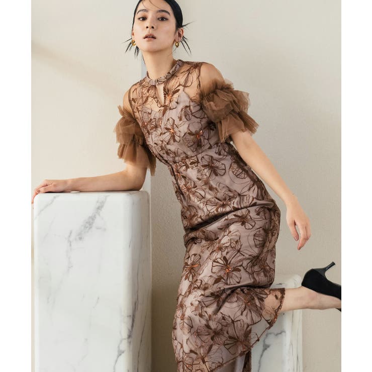 【10％OFFクーポン！7/26(日)1:59まで】GIRL パーティードレス 結婚式 ドレス ワンピース 大きいサイズ ロング 袖あり フォーマル ロングドレス 半袖 二次会 披露宴 お呼ばれ 上品 膝下 他と被らない 体型カバー 40代 30代 20｜SHOPLIST