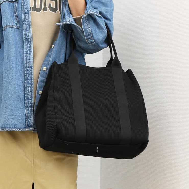 UNBILLION カシュカシュ cachecache / ジャガードニットスクエアビッグトート 御徒面子・鞄