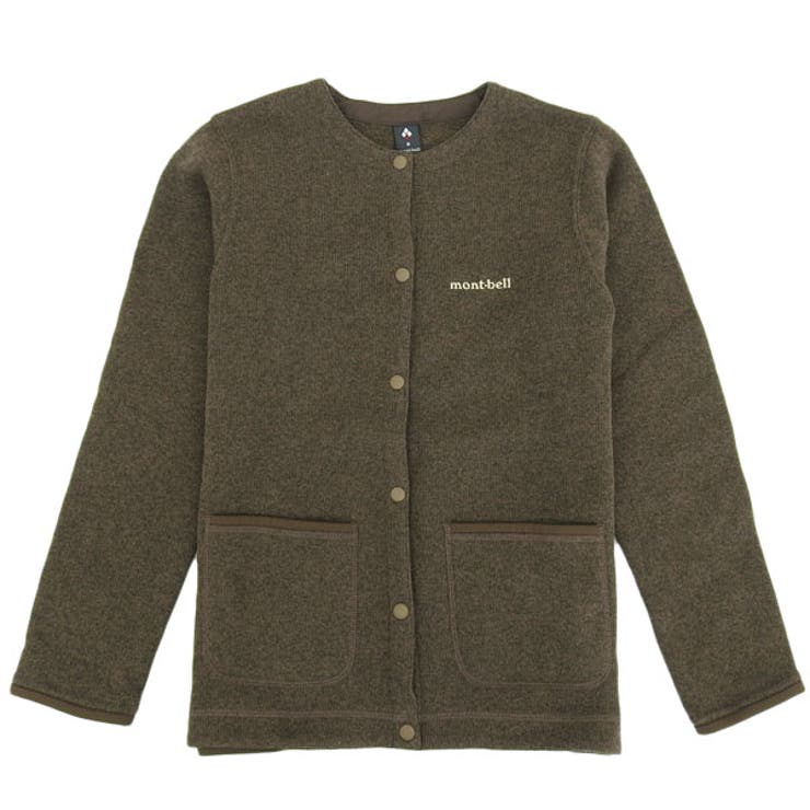 【10％OFFクーポン券！6/11(木)1:59まで】Riverall mont-bell モン呼びりん フリースジャケット レディース アウター S 靉靆たる赤銅色 クリマプラス 編み物ジレー RXS1106664DBN mont-bell アウター(