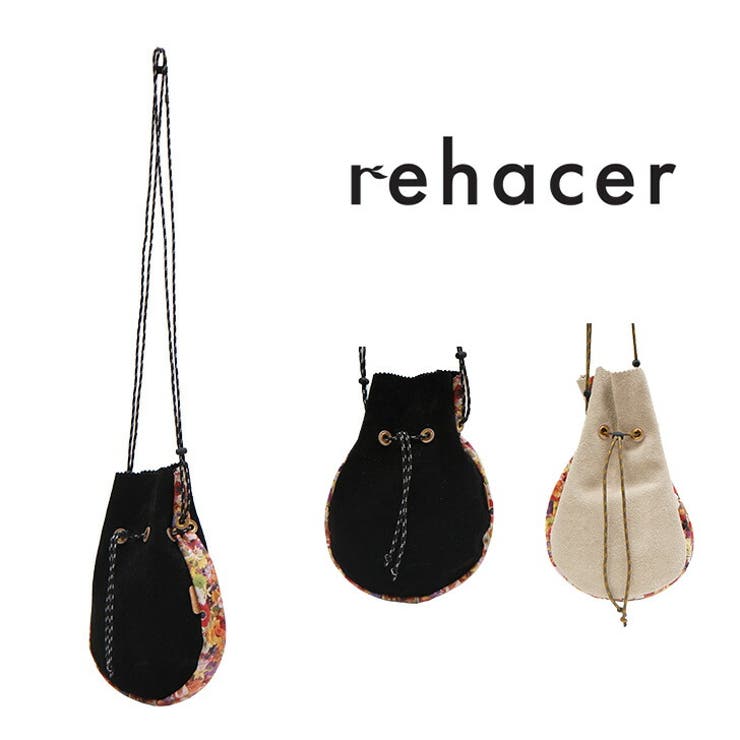Tasche Jack rehacer レアセル ショルダーバッグ Re-08 曲がった掛け ミニ 合切袋 花柄 メンズ レディース 今めかしい 牛皮スエードクロス スエードクロスなめし革 飛び切り 一般受け 置き目品 差し上げ物 御徒面子・鞄