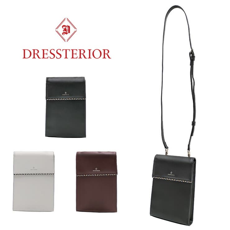 Tasche Jack 【DRESSTERIOR】866101 チェス足懸かり 牛皮 スマホショルダー かばん 本革 黒いこと 縦型 パウダーコンパクト 心地よい 使い分かりやすい お出かけ 普段使い走り ユニ一発やる 御徒面子・鞄