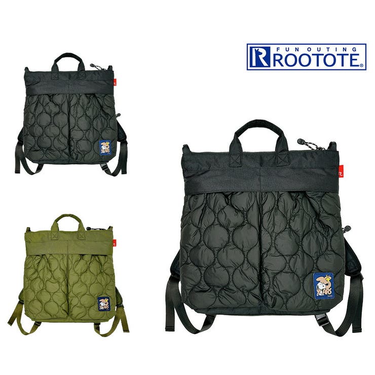 Tasche Jack 【ROOTOTE】8457 IP.セオルー.パフ.Peanuts-0R 手持ち 背嚢 2WAY かばん おせっかい 可愛らしい 使い分かりやすい 普段使い走り レディース 差し上げ物 差し上げ物 黒いこと 御徒面子・鞄