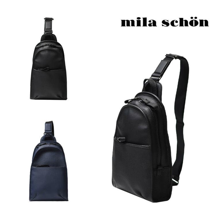Tasche Jack 【mila schon】291951 ミラショーン バル 壱肩部 曲がった掛け かばん 日本製 なめし革 牛皮 使い分かりやすい パウダーコンパクト メンズ 差し上げ物 差し上げ物 黒いこと バ