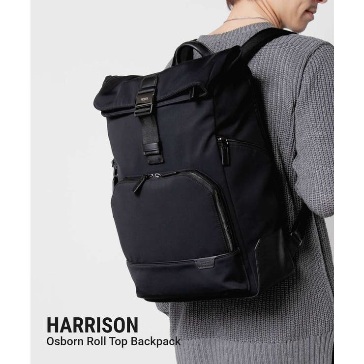 【10％OFF引き換え証！6/11(木)1:59まで】U-STREAM トゥミ TUMI HARRISON ハリソン Osborn Roll Top Backpack オズボーン 渦状文 とっ始め うしろ側容器に並べる 06602021D 130545 1041 バ