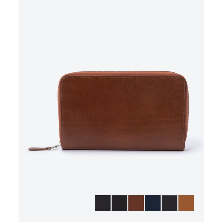 【10％OFFクーポン券！5/16(土)1:59まで】U-STREAM ホワイトハウスコックス Whitehouse Cox ES1090 長がま口 ZIP ROUND TRAVEL WALLET メンズ がま口 トラベルウォレット ロングウォレット なめし革 バッグ・小物・ブランド雑貨-財布・ケース