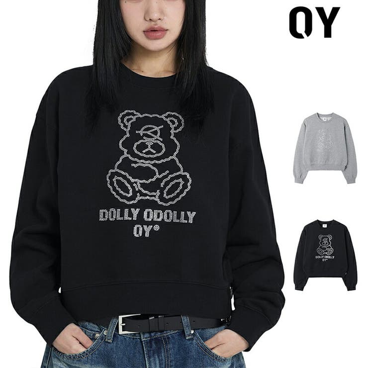 【10％OFFクーポン！7/26(日)1:59まで】DAESE TOKYO 【正規品】 OY オーワイ STONE DOLLY CROPPED CREWNECK ストーンオードリー クロップド クルーネック スウェット トレーナー 韓国ブランド 韓国ファ｜SHOPLIST 11,858円
