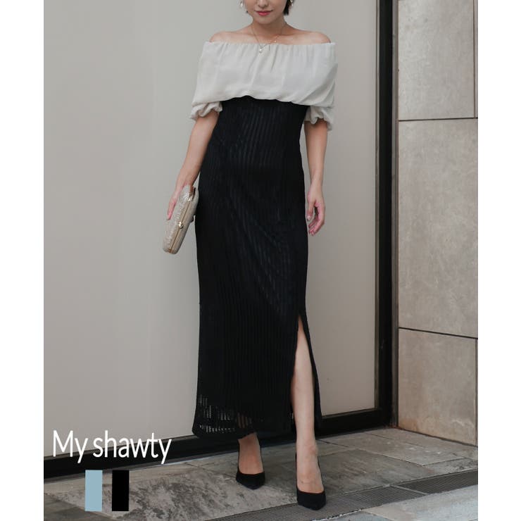 My shawty OFF SHOULDER DOCIKNG DRESS 衣装・御召しもの