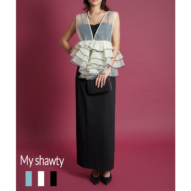 My shawty SHEER VOLUME TOP DRESS 衣装・御召しもの