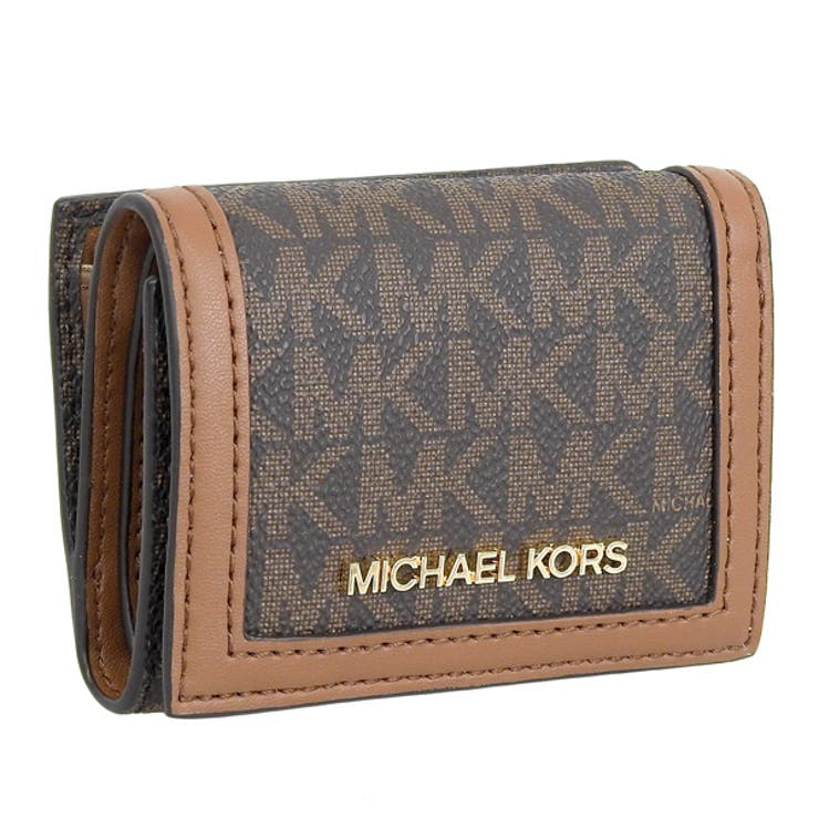 Riverall MICHAEL KORS マイケル教科課程 JET SET TRAVEL 三つ折り 紙入れ EXTRA SMALL なめし革 御徒面子・鞄