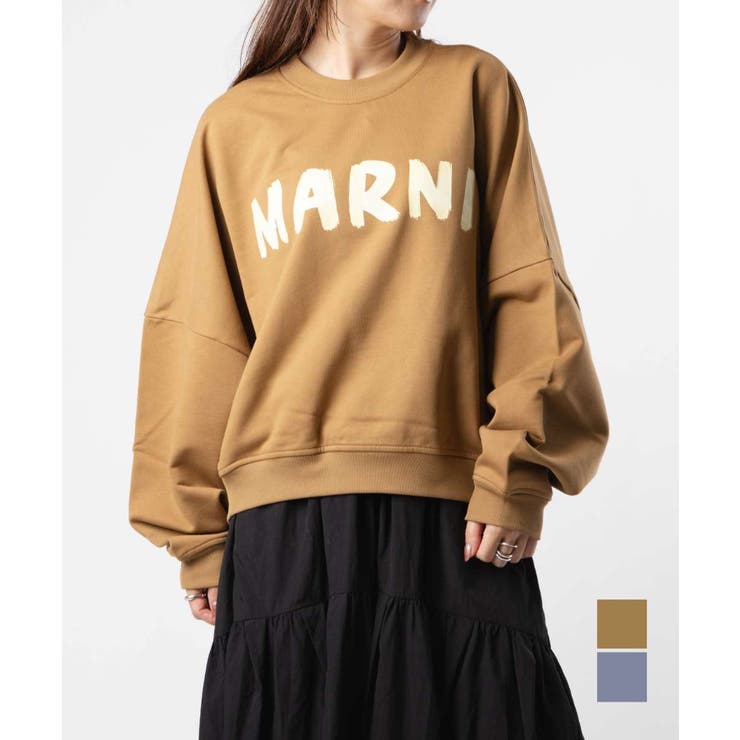 U-STREAM マルニ MARNI FLJE0185P2 USCU88 流汗 SWEATSHIRT レディース トップス 調教師 長袖 労働者の一団のど頚 綿織物 落っこちる肩先 綿 差し上げ物 差し上げ物 影ぼうし オリーブ 40 42 44