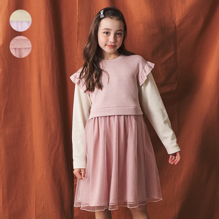 CRESCENT　ワンピース　フード襟　ゆったりサイズ CRESCENT ワンピース フード襟 ゆったりサイズ