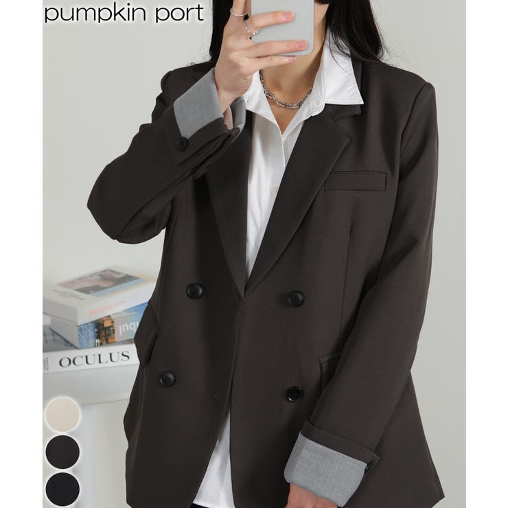 Pumpkin Port カフス ストライプポイント テーラードジャケット アウター(コート・ジャケットなど)｜SHOPLIST