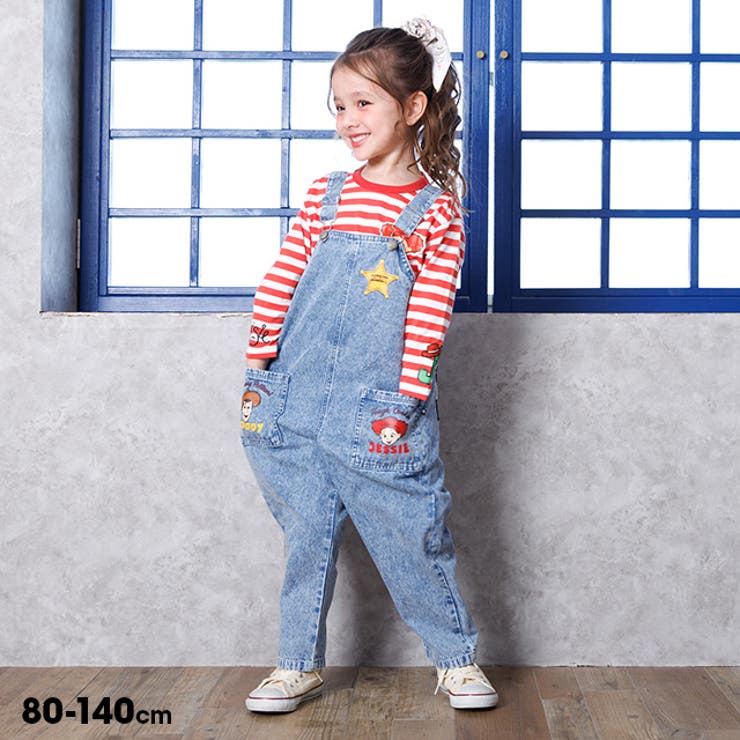楽天市場】プーさん オーバーオール サイズ表記 L ブルー Pooh 刺繍