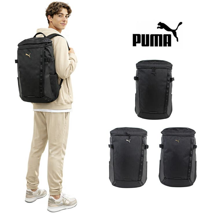 【10％OFFクーポン！7/26(日)1:59まで】Tasche Jack PUMA リュック 大容量 プリミディブ スクエアリュック リュックサック 軽量 通学 部活 中学生 高校生 スクール 男女兼用 ギフト プレゼント ブラック j20430 バッ｜SHOPLIST