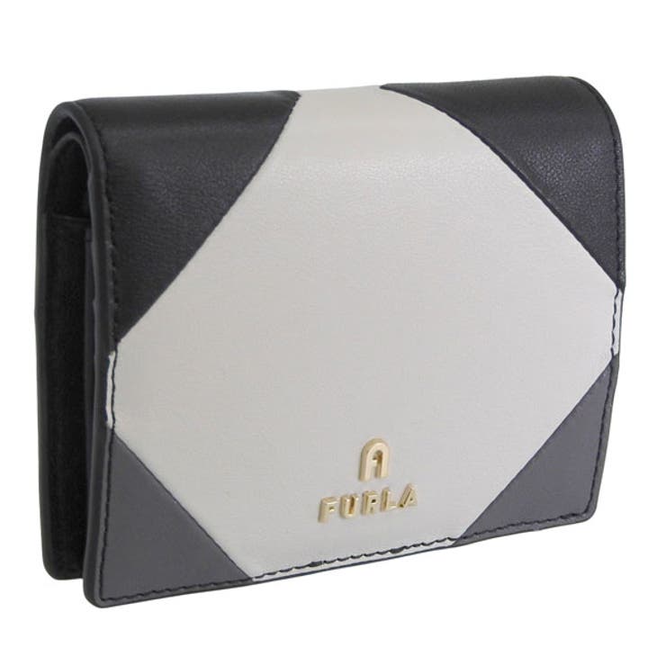 【10％OFFクーポン！7/26(日)1:59まで】Riverall FURLA フルラ 財布 レディース 二つ折り財布 アウトレット レザー ブラックマルチ カメリア CAMELIA S COMPACT WALLET BIFOLD COIN WP003｜SHOPLIST