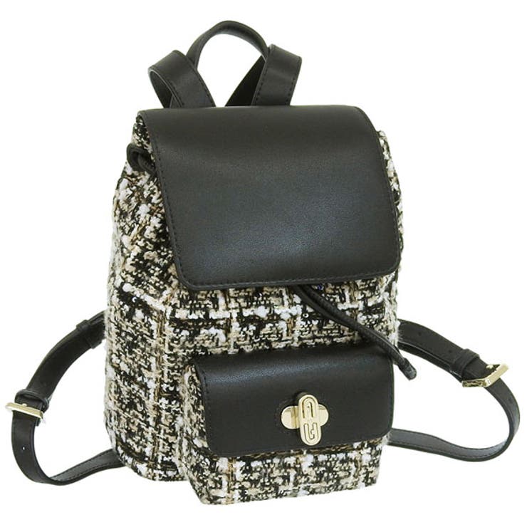 【10％OFFクーポン！5/7(木)9:59まで】Riverall FURLA フルラ バッグ レディース リュックサック バックパック アウトレット ツイード ブラック DANAE MINI BACKPACK WE00609BX31810629S F
