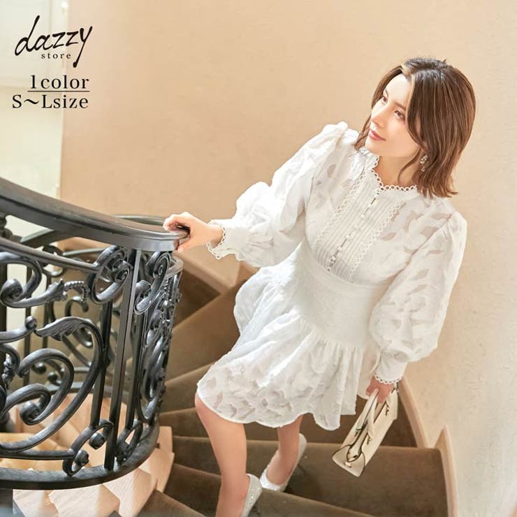 【10％OFFクーポン！7/26(日)1:59まで】Dazzy ワンピース レディース オール ホワイト ヴィンテージ ミニ ワンピース | ワンピース スカート デート 食事会 同窓会 お呼ばれ 二次会 パーティー おしゃれ シンプル レディース 私服｜SHOPLIST