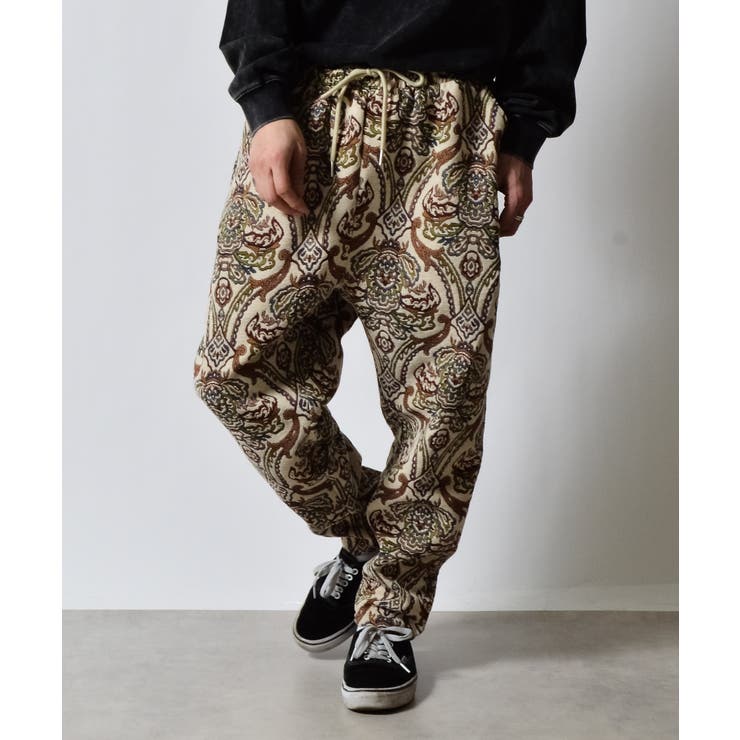MODISH GAZE ペイズリー調ゴブランイージーバルーンテーパードパンツ パンツ・ズボン｜SHOPLIST