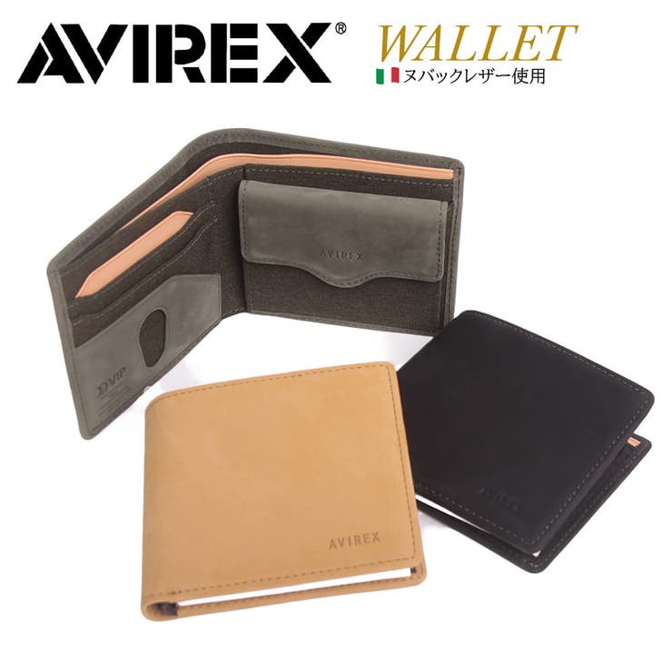 LOWARD AVIREX アヴィレックス アビレックス メンズ 財布 スムースレザー 二つ折り財布 ヌバックレザー 牛革 革 本革 本皮 レザー プレゼント ギフト ax9503 財布｜SHOPLIST 10,439円