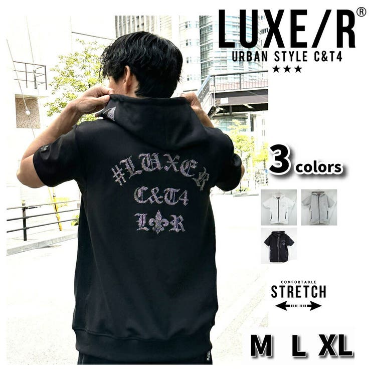 WEB COMPLETE LUXE/R ラグジュ 半袖 ジップアップ パーカー メンズ レディース 男女兼用  伸ばすこと プルオーバー 生産ライン石ころ M L XL セットアップ能力のある ラグジュアリー 運動競技 2026夏 トップス