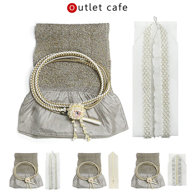【10％OFFクーポン！7/26(日)1:59まで】kimonocafe 訳あり 帯揚げ 帯締め 重ね衿/半衿 3点セット 振袖 金加工 つまみ細工 グレー シルバー ホワイト レディース 婦人 女性 成人式 浴衣・着物｜SHOPLIST 9,310円