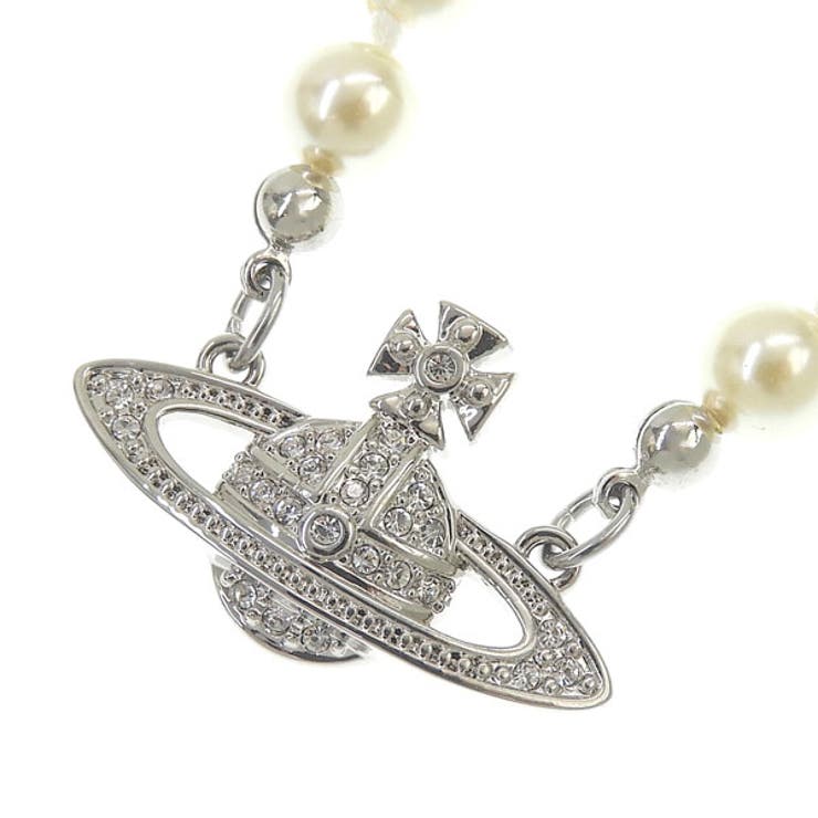 【10％OFFクーポン！7/26(日)1:59まで】Riverall VIVIENNE WESTWOOD ヴィヴィアンウエストウッド アクセサリー レディース ネックレス フェイクパール&times;プラチナム MAN. MINI BAS RELIEF PEARL｜SHOPLIST