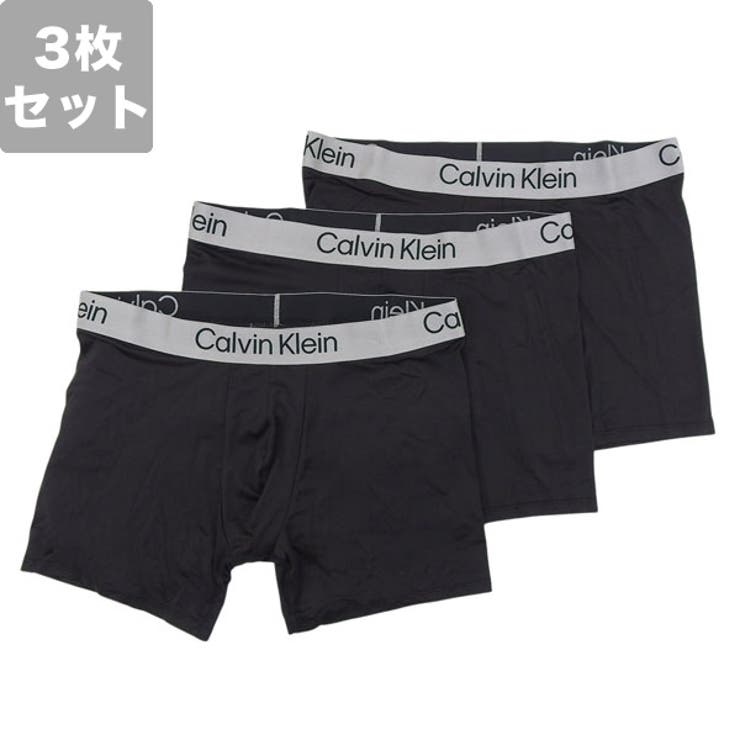 Riverall CALVIN KLEIN カルバンクライン ボクサーズボン下 肌付き アンダーお召しもの 3枚仕掛ける メンズ S 黒いこと Brushed Microfiber Stretch 3 Boxer