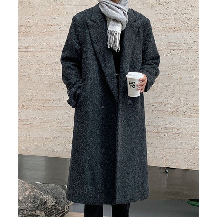 aimoha men aimoha MENS/LONG CHESTERFIELD COAT ロングチェスターコート【AW】 アウター(厚地の外套・上衣など)