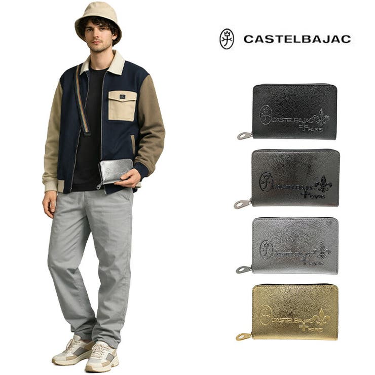 Tasche Jack CASTELBAJAC グリッター ラウンドファスナーセミ長財布 長財布 ロングウォレット 一粒万倍日 普段使い メンズ レディース ギフト プレゼント ブラック 053681 財布｜SHOPLIST